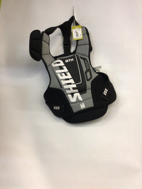 Vist Large View of Product Image Which is Used STX SHIELD 200 Lacrosse Shoulder Pads Black LG