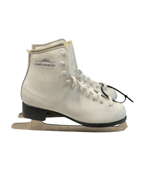 Vist Large View of Product Image Which is Used Lake Placid FIGURE SKATE SZ 7 Girls Figure Skate White Senior 7