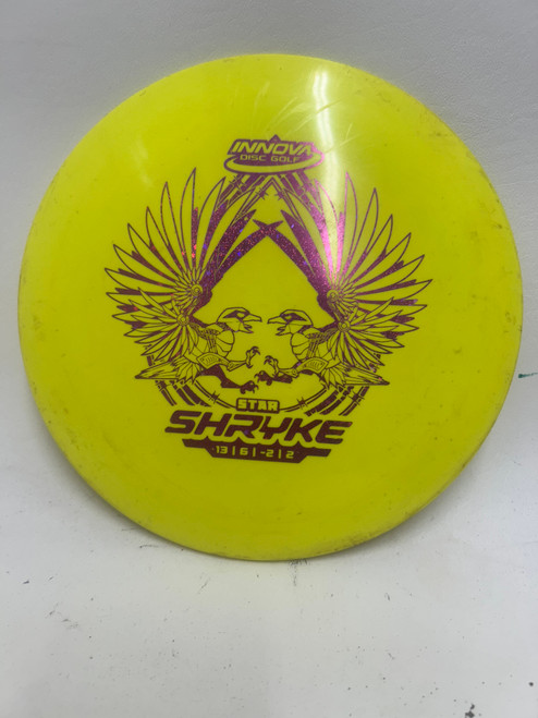 Vist Large View of Product Image Which is Used Innova STAR SHRYKE Disc Golf Driver Yellow