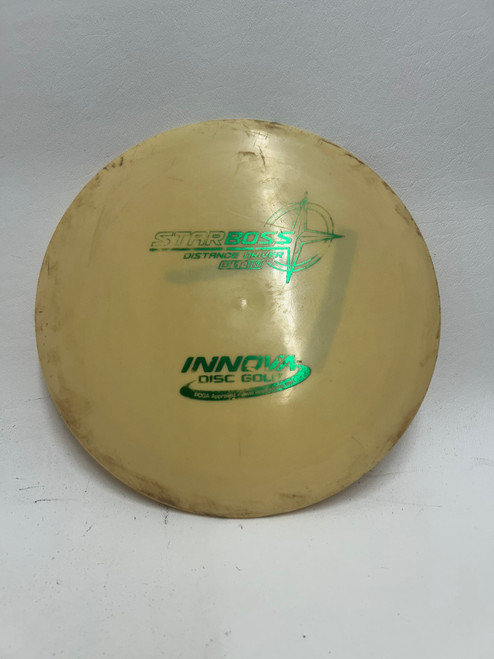 Vist Large View of Product Image Which is Used Innova STAR BOSS Disc Golf Driver Yellow