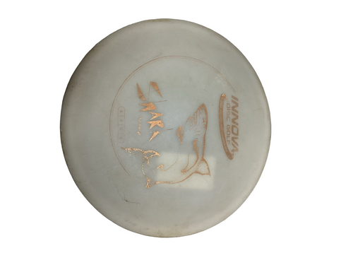 Vist Large View of Product Image Which is Used Innova DX SHARK Disc Golf Mid Range White