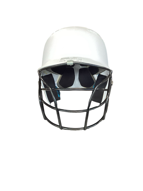 Vist Large View of Product Image Which is Used Easton ALPHA WHITE W FACEGAURD Batting Helmet w/Mask White MD