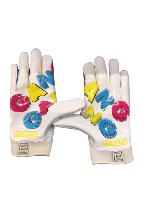 Vist Large View of Product Image Which is Used Battle Sports FB Gloves White XL
