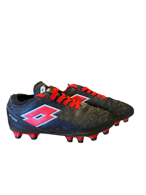 Vist Large View of Product Image Which is Used Lotto Soccer Cleats Black Junior 01