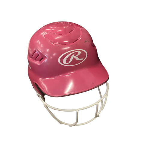 Vist Large View of Product Image Which is Used Rawlings PINK HELMET Batting Helmet w/Mask Pink SM