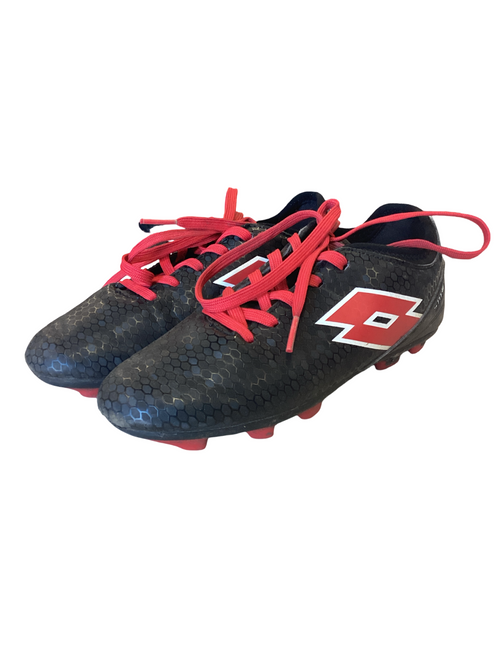 Vist Large View of Product Image Which is Used Lotto Soccer Cleats Black Junior 02