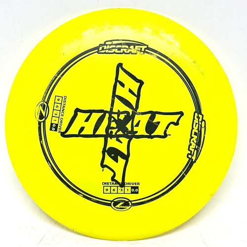 Vist Large View of Product Image Which is Used Discraft Z LINE HEAT Disc Golf Driver Yellow 172g