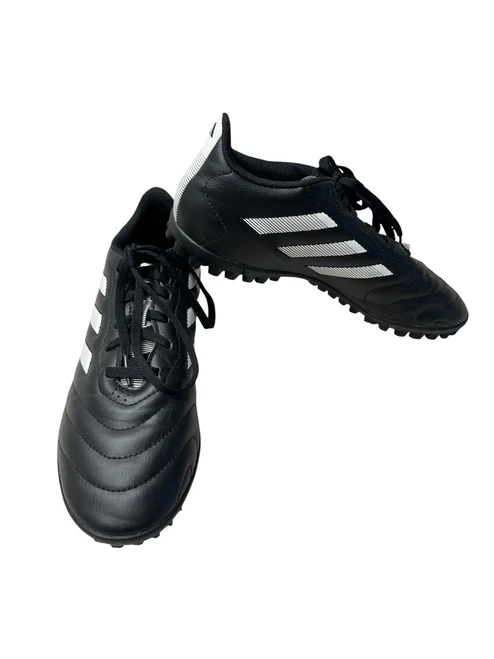 Vist Large View of Product Image Which is Used Adidas Soccer Turf Shoes Black And White Senior 6.5