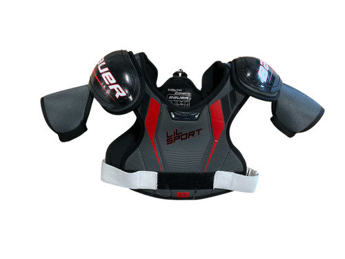 Vist Large View of Product Image Which is Used Bauer LIL SPORT Youth Shoulder Pads SM