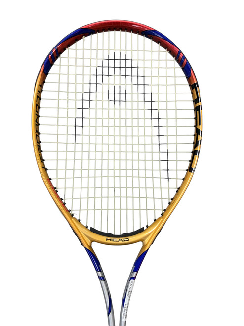 Vist Large View of Product Image Which is Used Head TI CONQUEST Adult Tennis Racquet Royal Blue 4 3/8"
