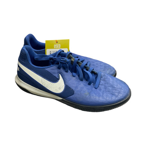 Vist Large View of Product Image Which is Used, Nike, TIEMPO, Soccer Indoor Shoes, Navy Blue, Junior 04