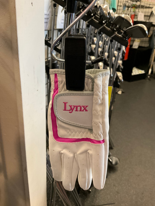 Vist Large View of Product Image Which is Used Lynx Jr Golf Glove Pink XS