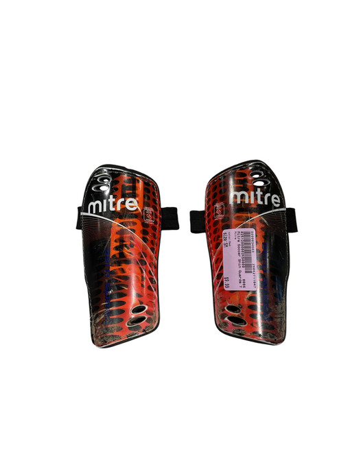Vist Large View of Product Image Which is Used Mitre Soccer Shin Guards Youth Red SM
