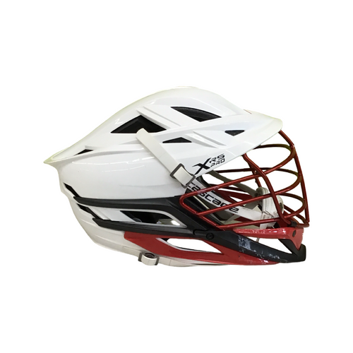 Vist Large View of Product Image Which is Used Cascade XRS PRO Lacrosse Helmet White One Size