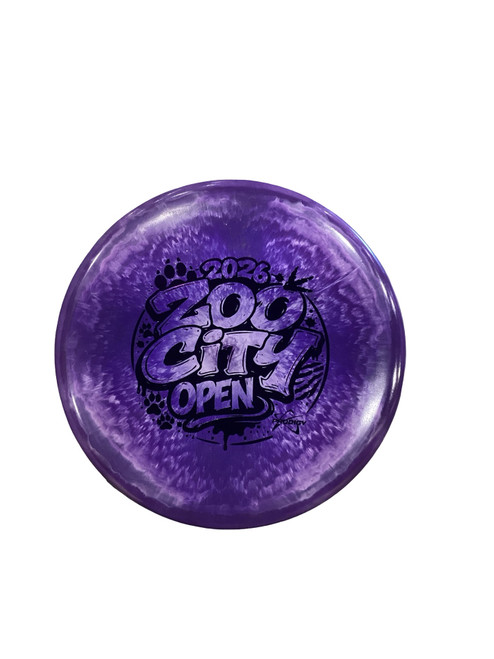 Vist Large View of Product Image Which is Used Prodigy M4 ZOO CITY OPEN Disc Golf Mid Range Purple 166g
