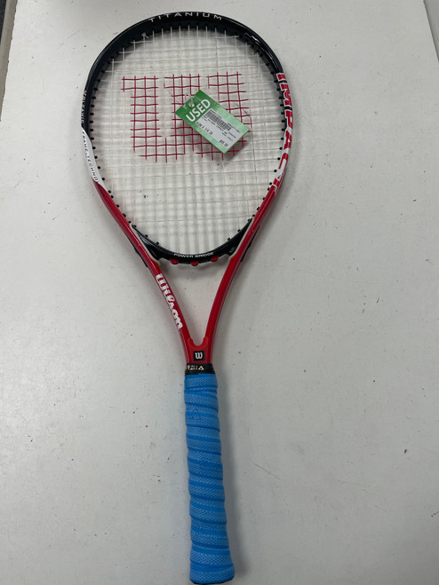 Vist Large View of Product Image Which is Used Wilson IMPACT Adult Tennis Racquet None 4 1/4"