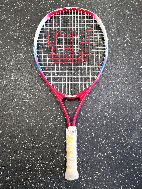 Vist Large View of Product Image Which is Used Wilson E2 Junior Tennis Racquet Red 23"