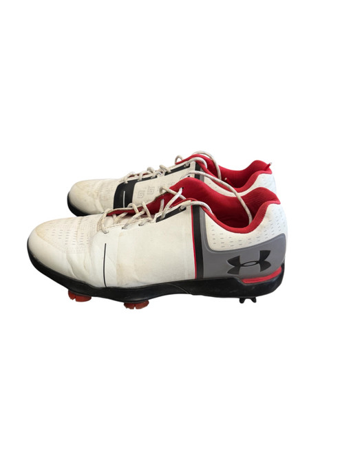 Vist Large View of Product Image Which is Used Under Armour Jr Golf Shoes White Youth 07.0