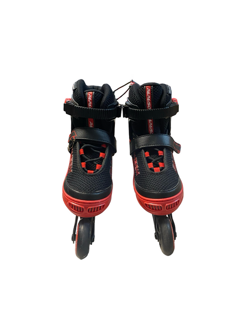 Vist Large View of Product Image Which is Used USA PAPAISON ADJUSTABLE Junior Rec Fitness Skates Black Adjustable