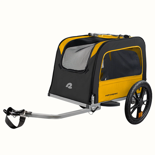 Vist Large View of Product Image Which is New Retrospec Rover Waggin' Pet Bike Trailer- Sun