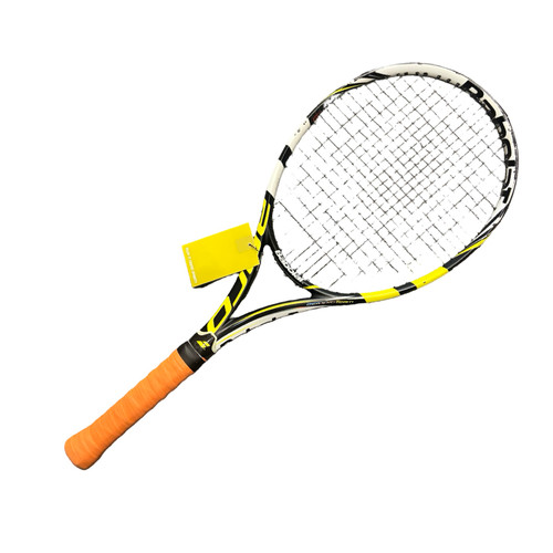 Vist Large View of Product Image Which is Used Babolat AeroPro Team Adult Tennis Racquet 4 1/8"