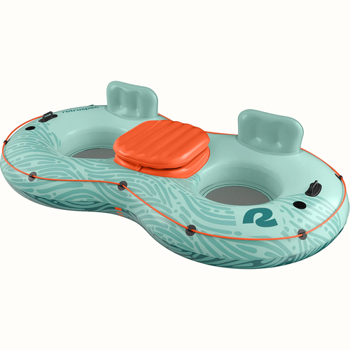 Vist Large View of Product Image Which is New Retrospec Siesta Float Double Inflatable River Tube- 90"