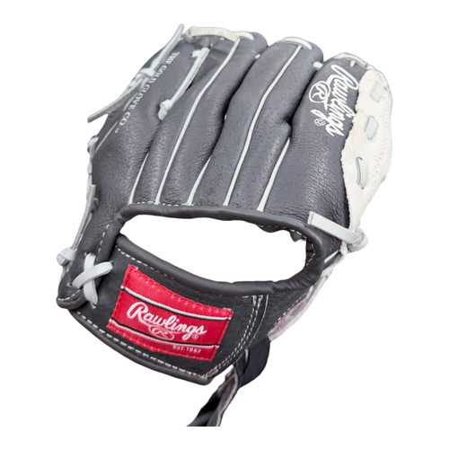 Vist Large View of Product Image Which is Used Rawlings SURE CATCH SC950BGB BB/SB Glove T-ball Black 9 1/2"