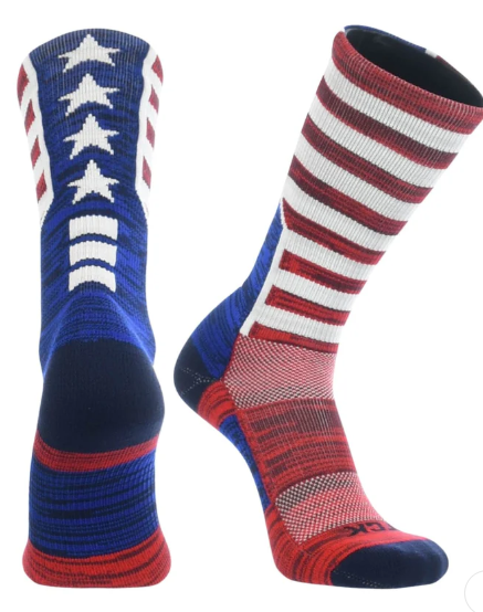 Vist Large View of Product Image Which is New TCK USA OLD GLORY CREW XL SOCKS