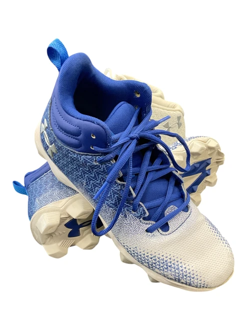 Vist Large View of Product Image Which is Used Under Armour Jr FB Cleats Royal Blue Junior 06