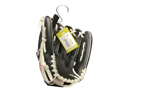 Vist Large View of Product Image Which is Used Rawlings RSO125BW BB/SB Glove RH Throw Black 12 1/2"