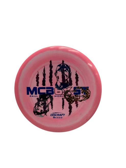 Vist Large View of Product Image Which is Used Discraft ESP BUZZ PAUL MCBETH COMMEMORATIVE  PUTT Disc Golf Putter Pink