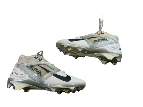 Vist Large View of Product Image Which is Used Nike ALPHA Adult FB Cleats White Senior 7