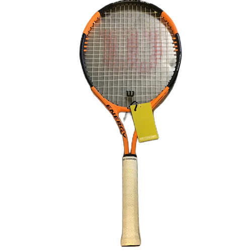 Vist Large View of Product Image Which is Used Wilson ENERGY Adult Tennis Racquet Orange 4 1/2"