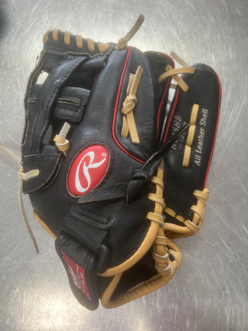 Vist Large View of Product Image Which is Used Rawlings HIGHLIGHT BB/SB Glove RH Throw Black 11 1/2"