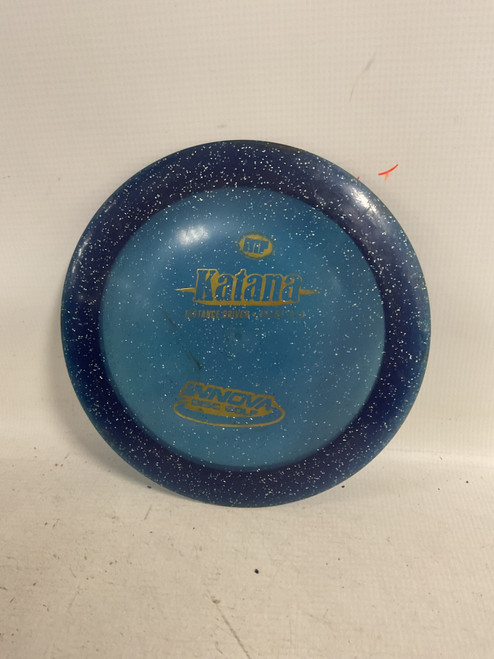 Vist Large View of Product Image Which is Used Innova METAL FLAKE KATANA Disc Golf Driver Navy Blue