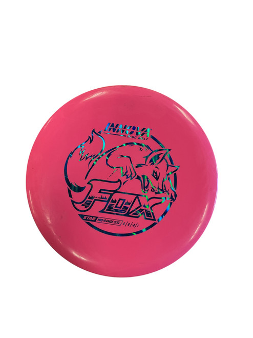 Vist Large View of Product Image Which is Used Innova STAR FOX Disc Golf Mid Range Pink