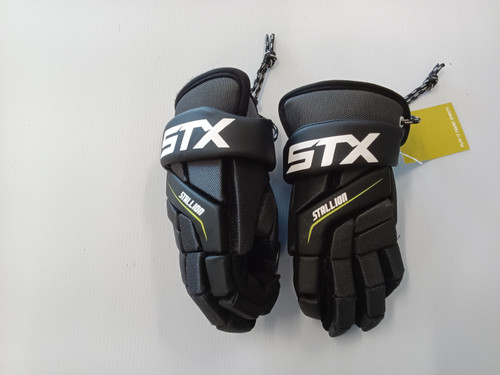Vist Large View of Product Image Which is Used STX STALLION Lacrosse Gloves Junior Black SM