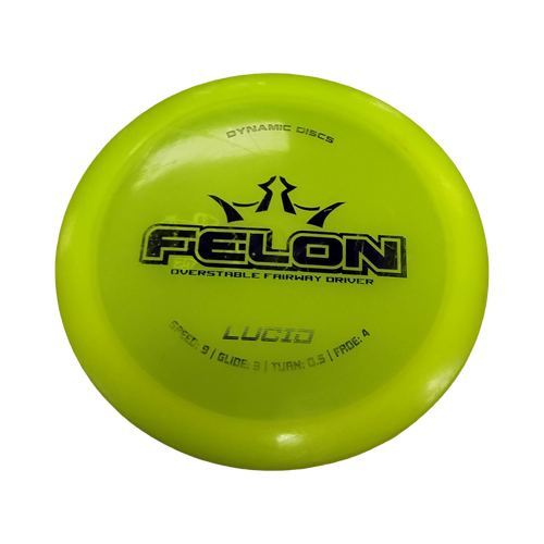 Vist Large View of Product Image Which is Used Dynamic Discs LUCID FELON Disc Golf Driver Yellow 170g