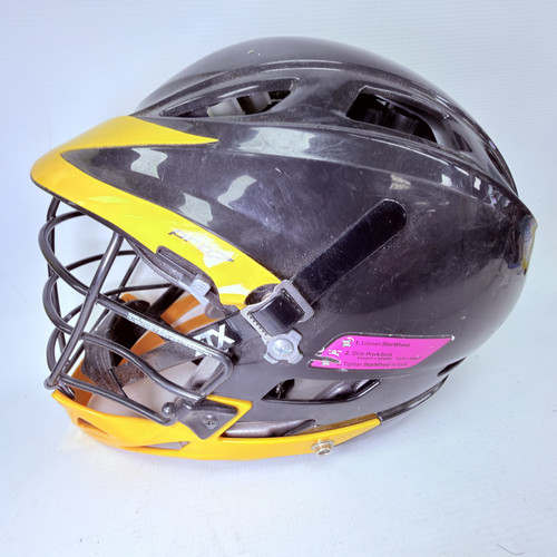 Vist Large View of Product Image Which is Used STX PRO 7 Lacrosse Helmet Black And Yellow One Size