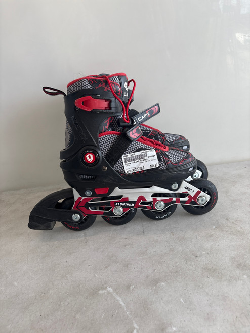 Vist Large View of Product Image Which is Used Capix INLINE SKATES Junior Rec Fitness Skates Black Adjustable