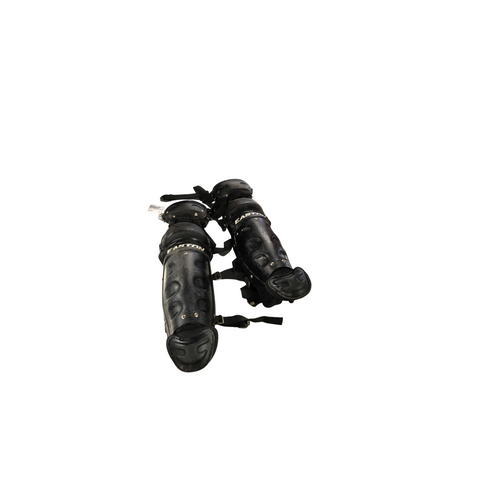 Vist Large View of Product Image Which is Used Easton EASTON SHIN GUARDS BLACK Catchers Leg Guards Black Youth