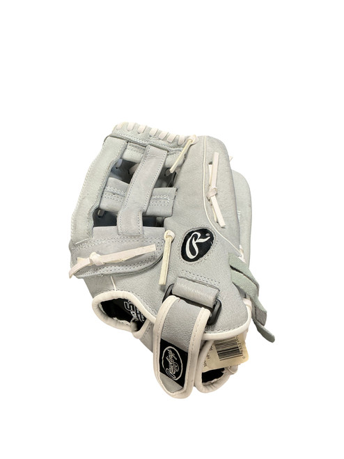 Vist Large View of Product Image Which is Used Rawlings HIGHLIGHT BB/SB Glove RH Throw Grey 12 1/2"
