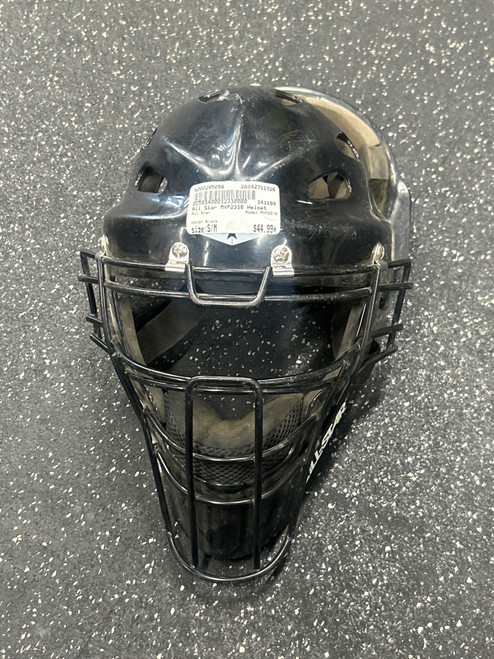 Vist Large View of Product Image Which is Used All Star MVP2310 Catchers Helmet w/Mask Black S/M