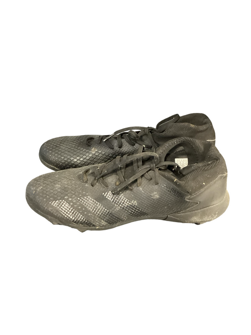 Vist Large View of Product Image Which is Used Adidas Soccer Indoor Shoes Black Senior 12