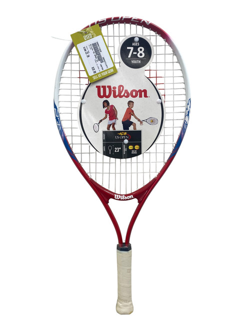Vist Large View of Product Image Which is Used Wilson US OPEN 23 Junior Tennis Racquet Red 23"