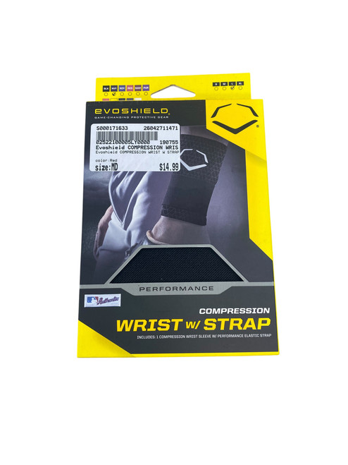 Vist Large View of Product Image Which is Used Evoshield COMPRESSION WRIST W STRAP FB Gloves Red MD