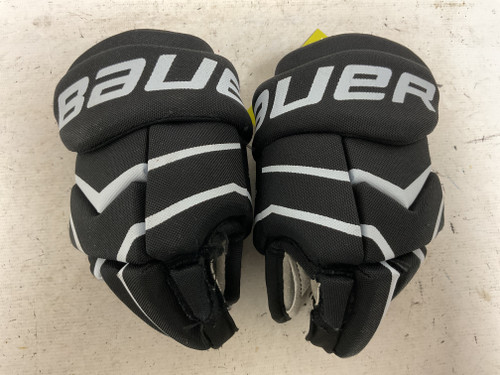 Vist Large View of Product Image Which is Used Bauer SUPREME ONE.2 Youth Gloves Black And White 9"