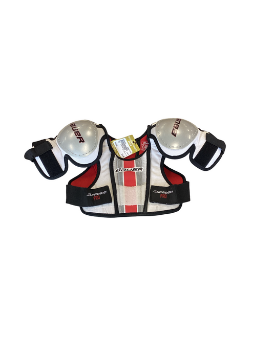 Vist Large View of Product Image Which is Bauer SUPREME PRO Youth Shoulder Pads LG