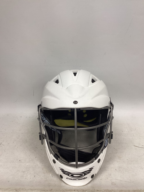 Vist Large View of Product Image Which is Used Cascade CS-R Lacrosse Helmet White One Size