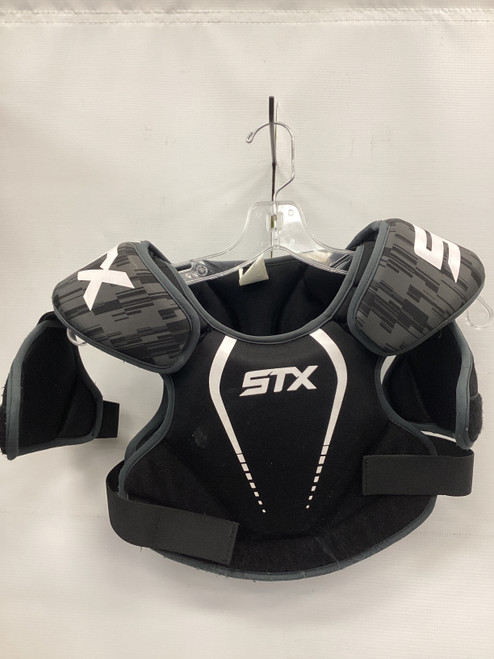 Vist Large View of Product Image Which is Used STX STALLION 75 Lacrosse Shoulder Pads Black MD